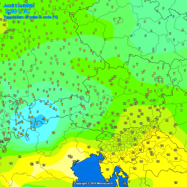 Temperature - point de rose