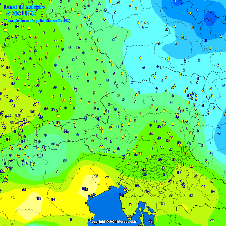 Temperature - point de rose